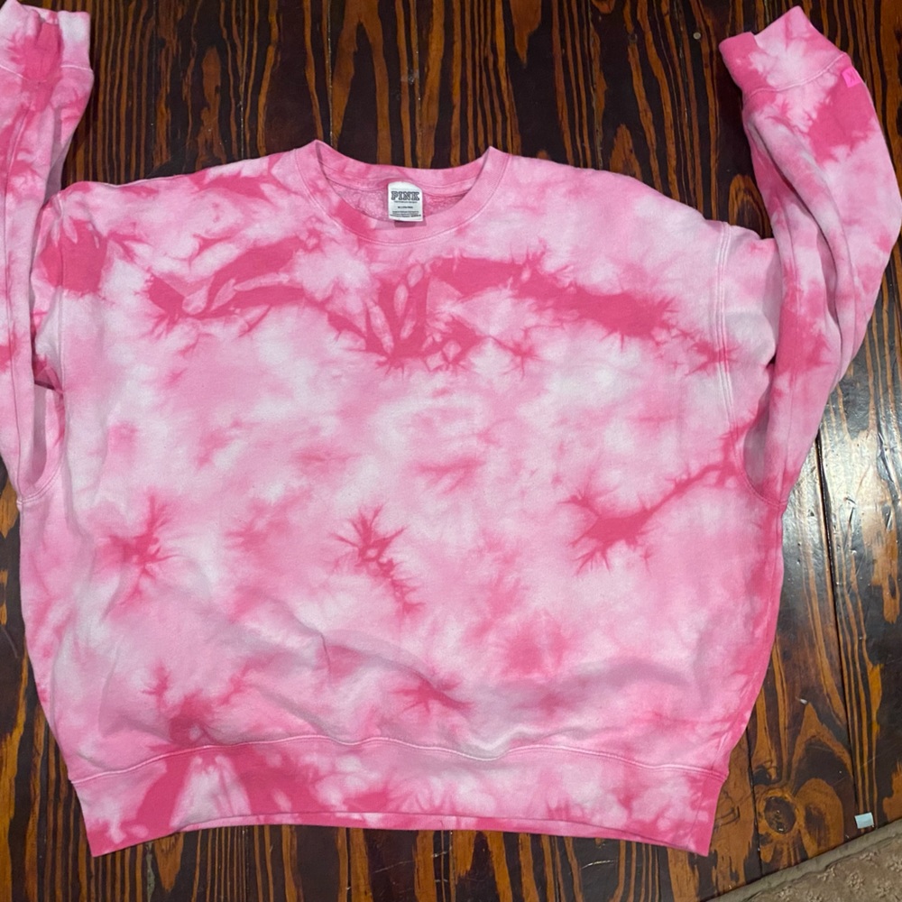 PINK tye dye sweatshirt size M